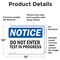 Signmission Do Not Enter Test In Progress OSHA Notice Sign, Vinyl Decal, 14in W x 10in L, 2PK OS-2PACK-NS-D-1014-L-11225 - alternate 3